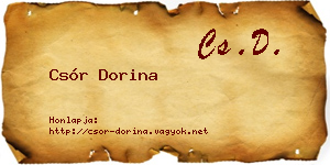 Csór Dorina névjegykártya